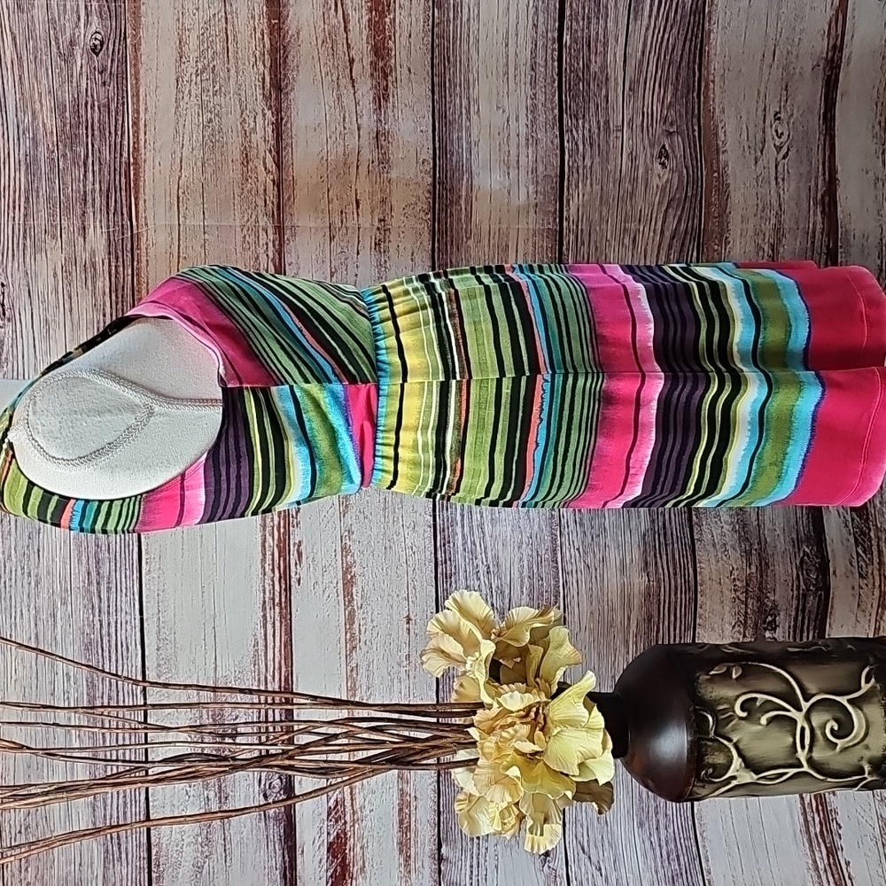 NY COLLECTION COLORFUL BOHEMEIN FESTIVAL SWEETHEART NECKLINE PULLOVER DRESS - Picture 3 of 8